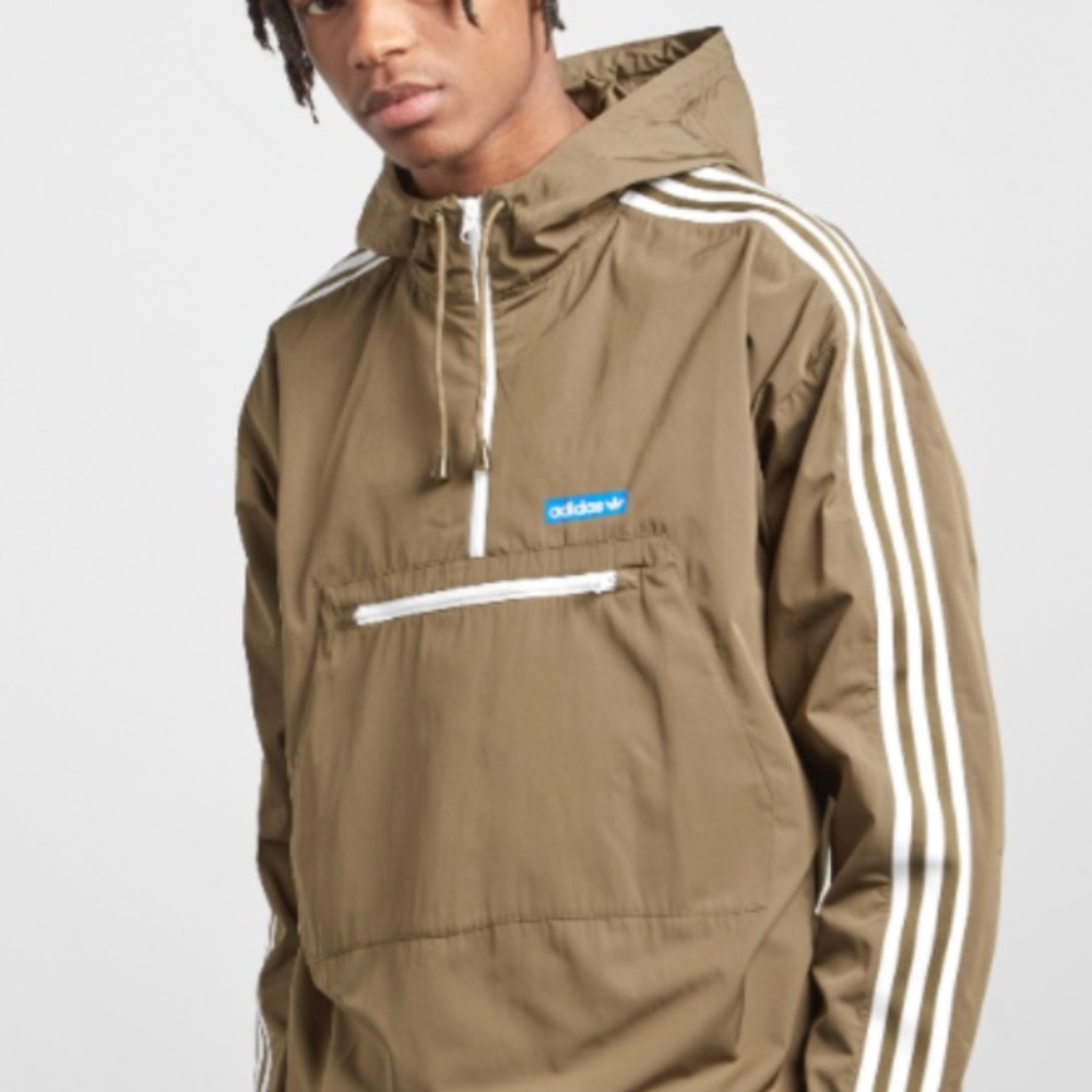 Green Adidas Tennoji Anorak Jacket Pull-Over